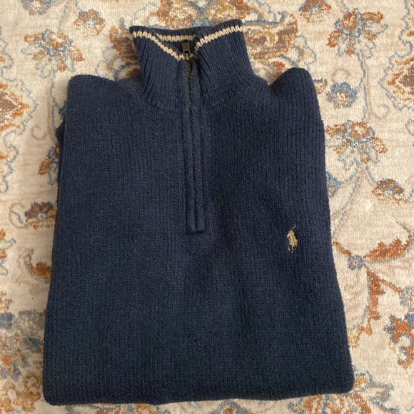 Vintage Ralph Lauren Quarterzip Knit Sweater Size M - Picture 2 of 5
